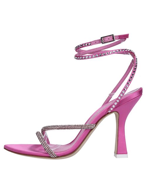 Sandali in tessuto con strass 3JUIN | GIGLIO-SS23 095 SYRIA SATINCANDY